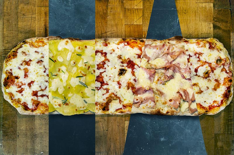 pizza alla pala margherita crostino patate